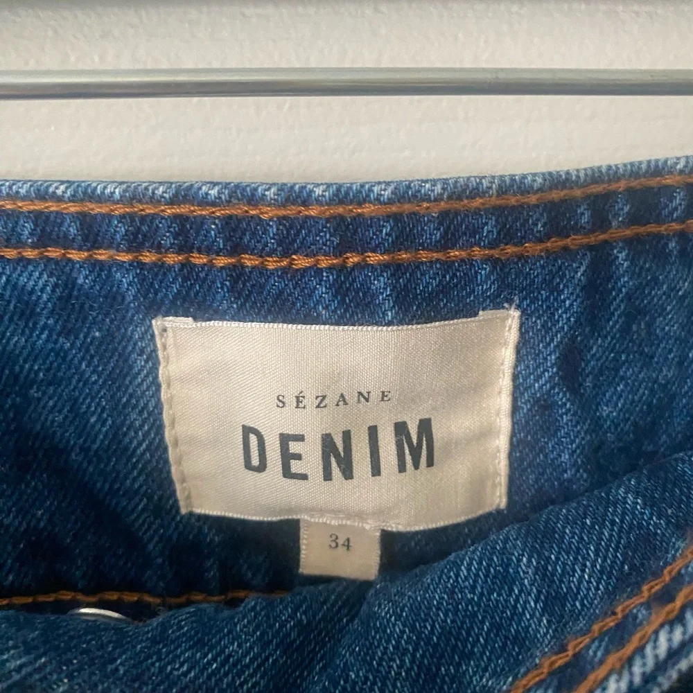 Sézane Bettie skirt in deep blue denim, size 34 - Picture 3 of 4